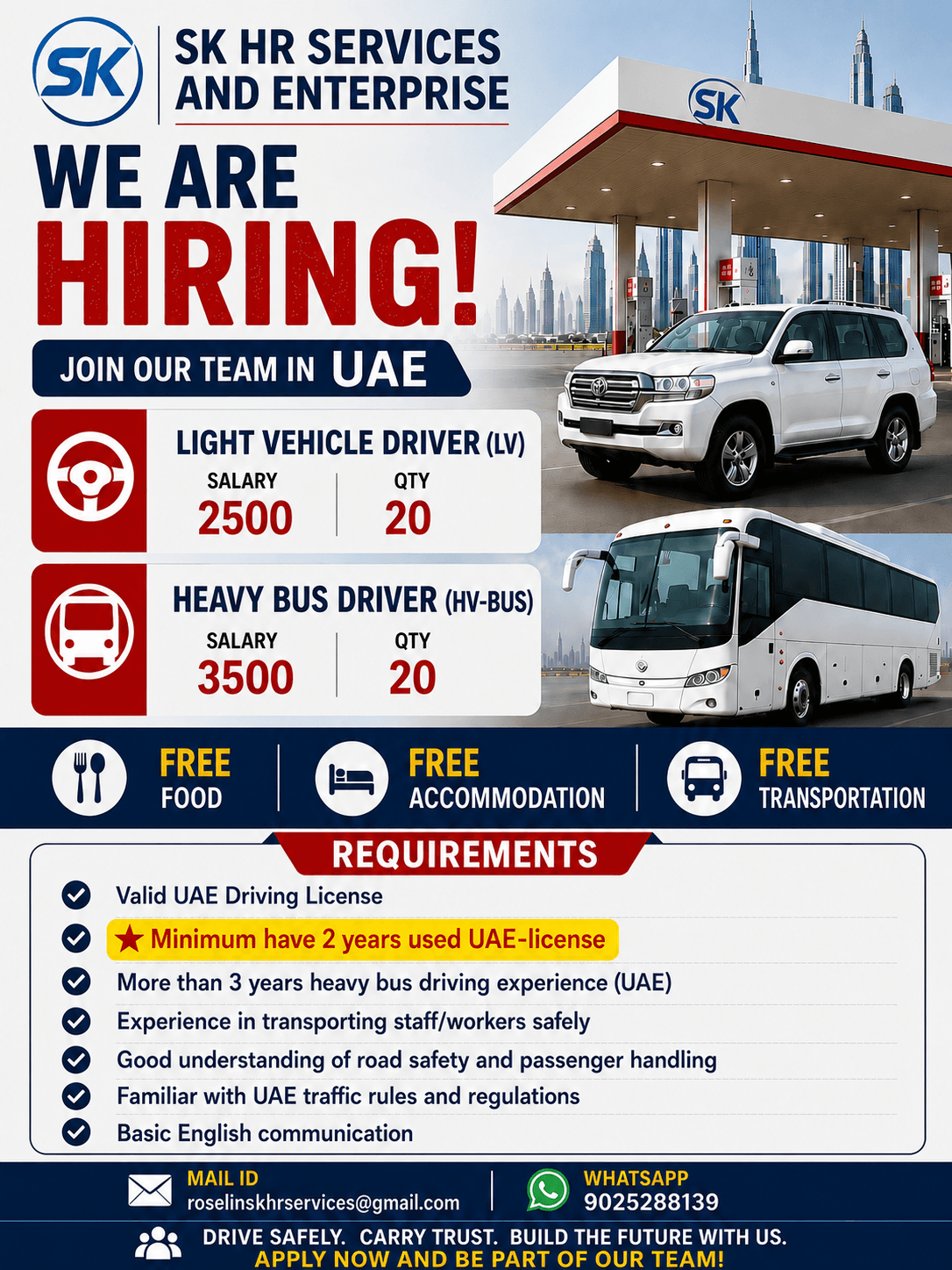 LIGHT VEHICLE DRIVER , HEAVY BUS DRIVER LIGHT VEHICLE DRIVER , HEAVY BUS DRIVER