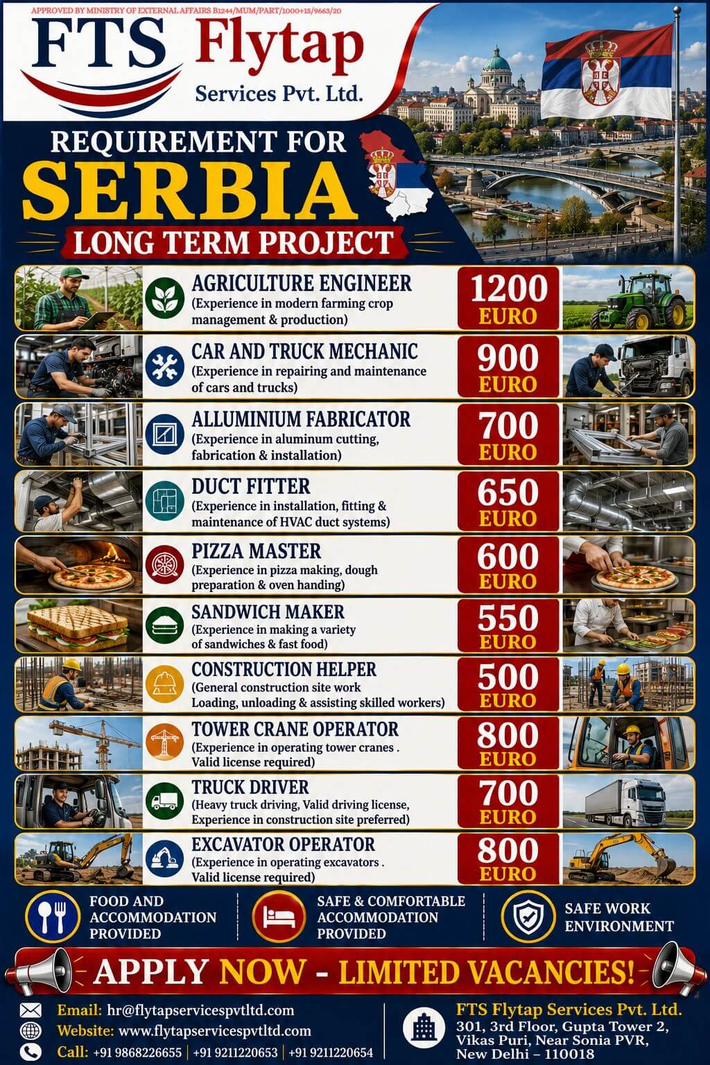 ? URGENT HIRING FOR SERBIA – LONG TERM PROJECT ??