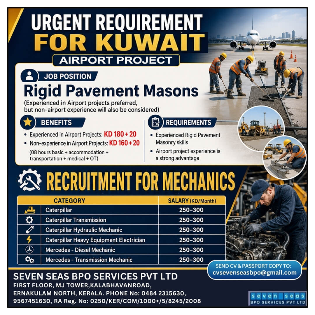 URGENT VACANCY IN KUWAIT