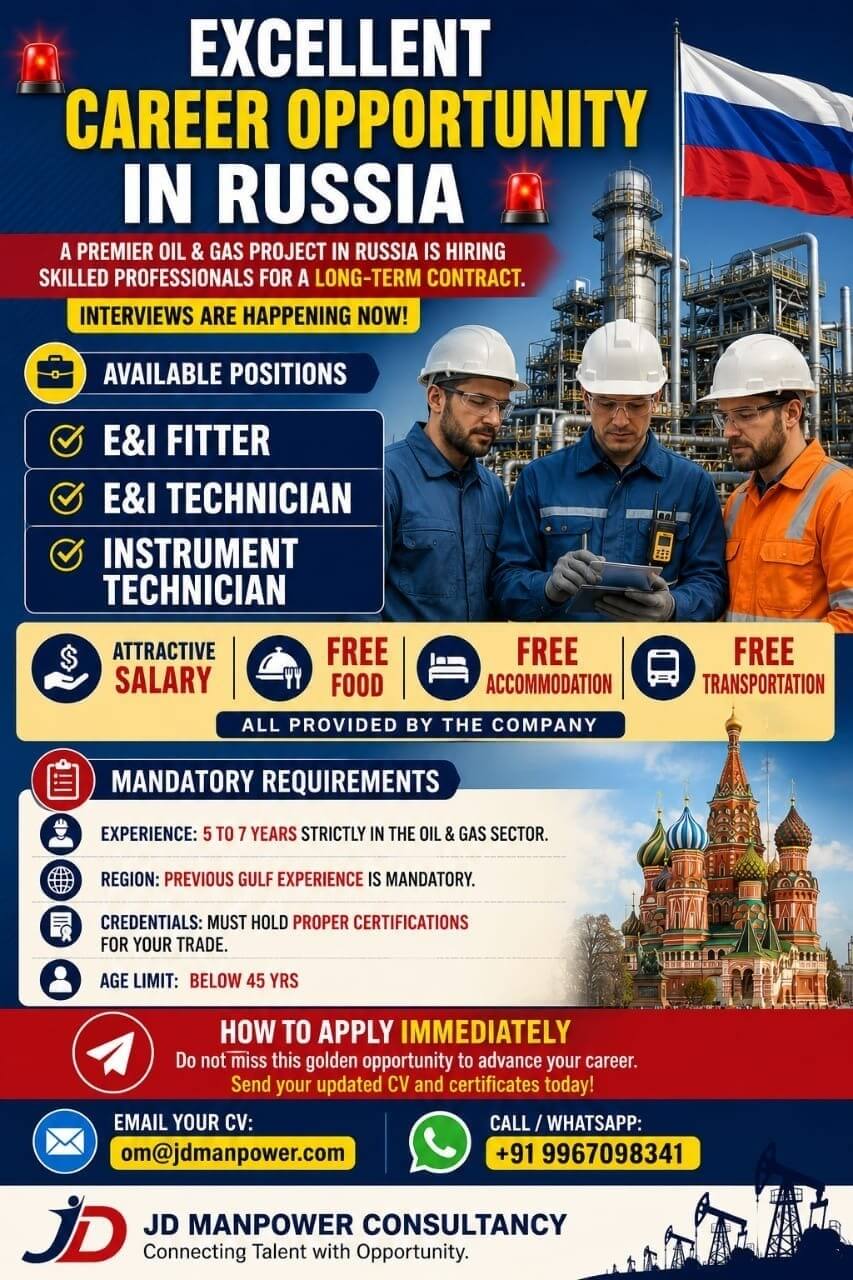 URGENT REQUIREMENT FOR RUSSIA