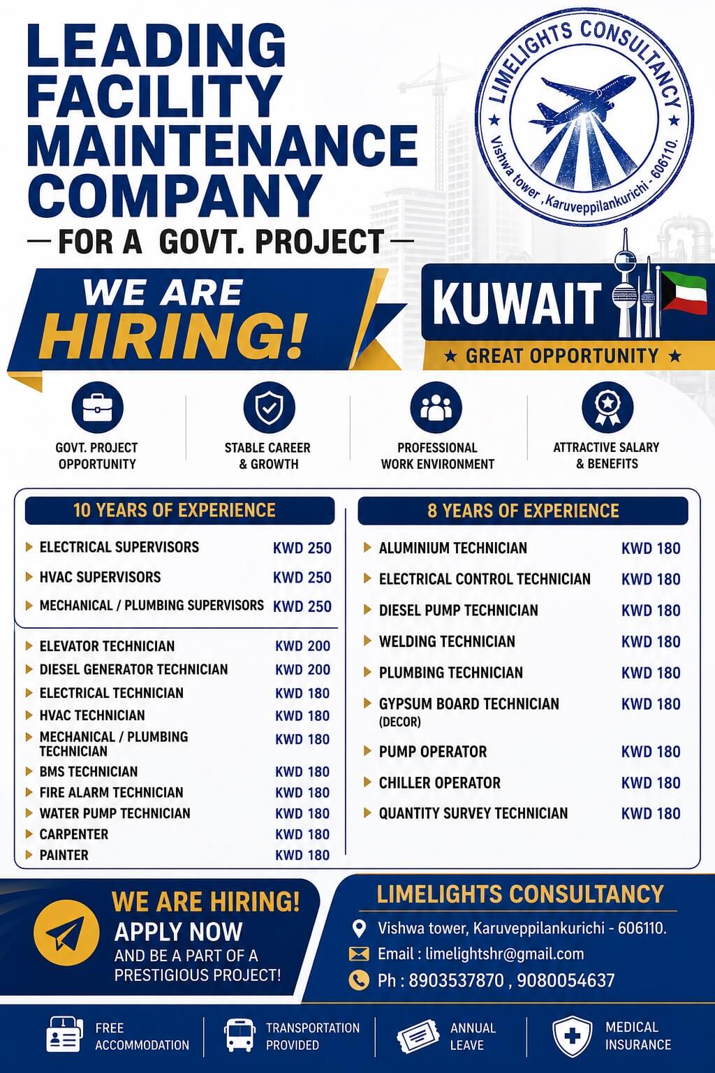Wanted for Kuwait