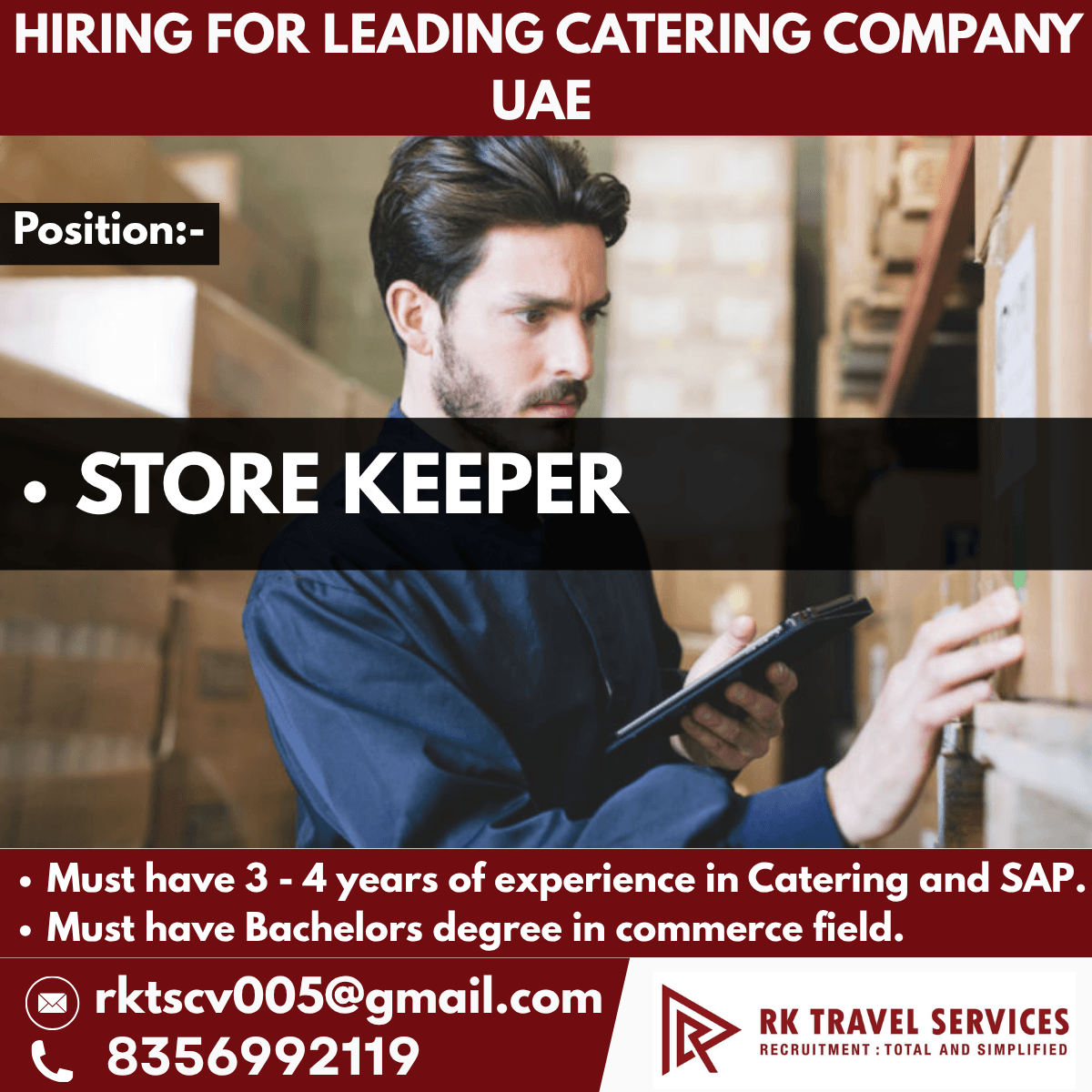 HIRING FOR LEADING CATERING COMPANY UAE HIRING FOR LEADING CATERING COMPANY UAE