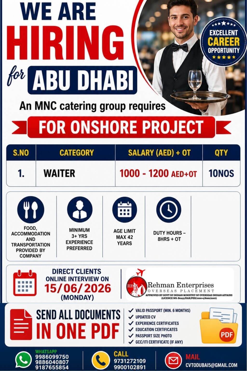 WE'RE HIRING FOR ABU DHBAI WE'RE HIRING FOR ABU DHBAI