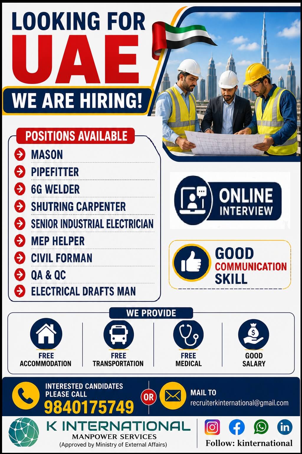 URGENT REQUIREMENT FOR UAE URGENT REQUIREMENT FOR UAE