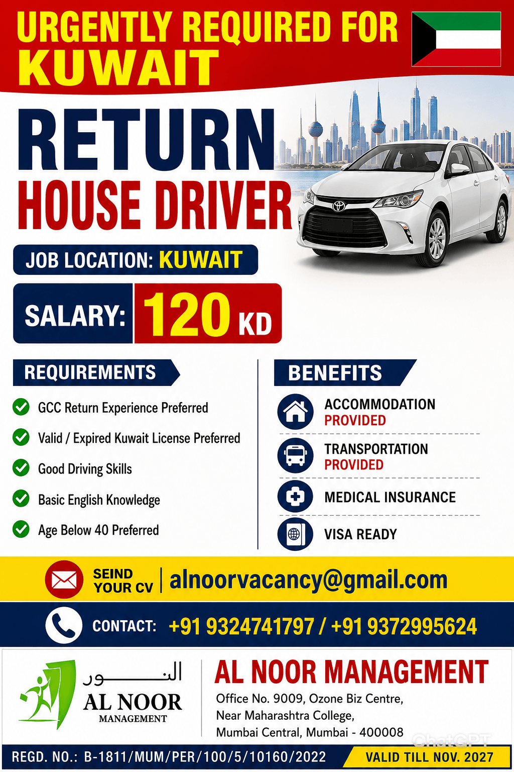 URGENTLY REQUIRED FOR KUWAIT ??