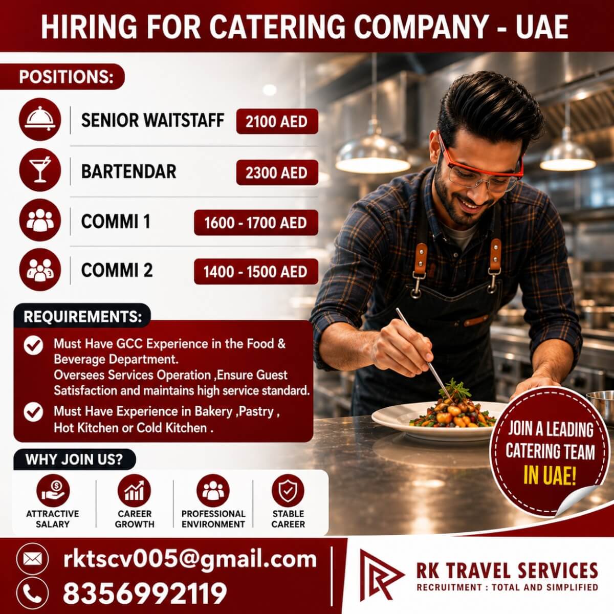 HIRING FOR CATERING COMPANY - UAE