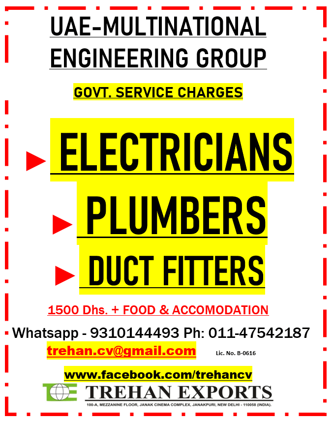 ELECTRICIANS PLUMBERS DUCT FITTERS