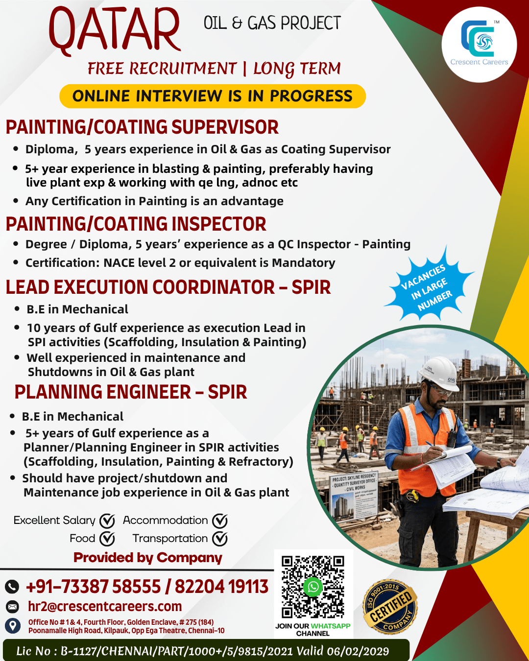 FREE RECRUITMENT FOR QATAR COUNTRY