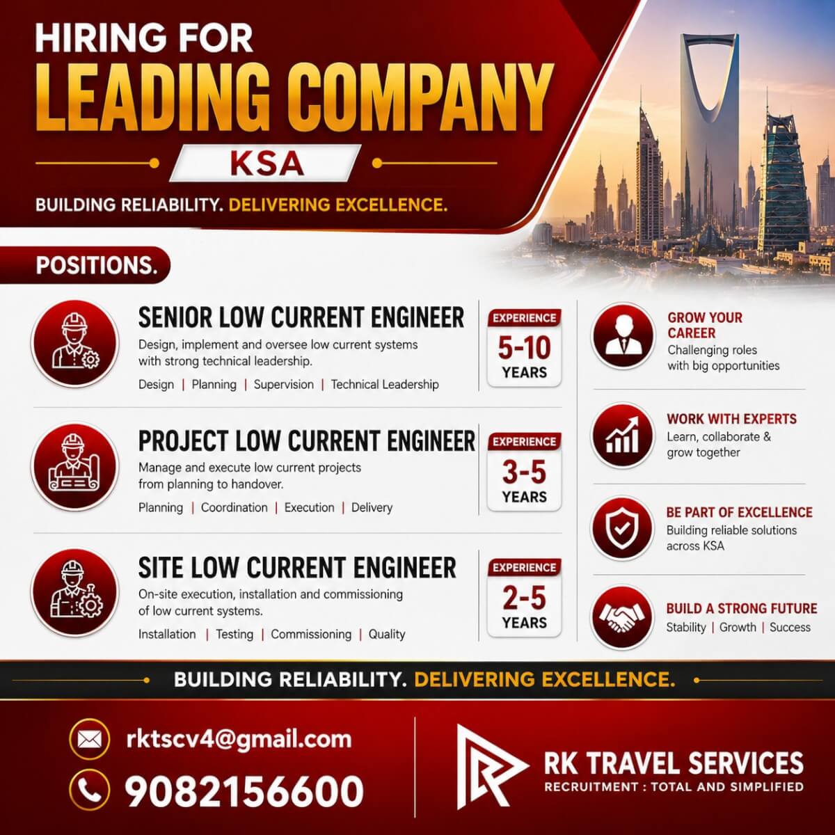 ? We're Hiring for a Leading Company in KSA!