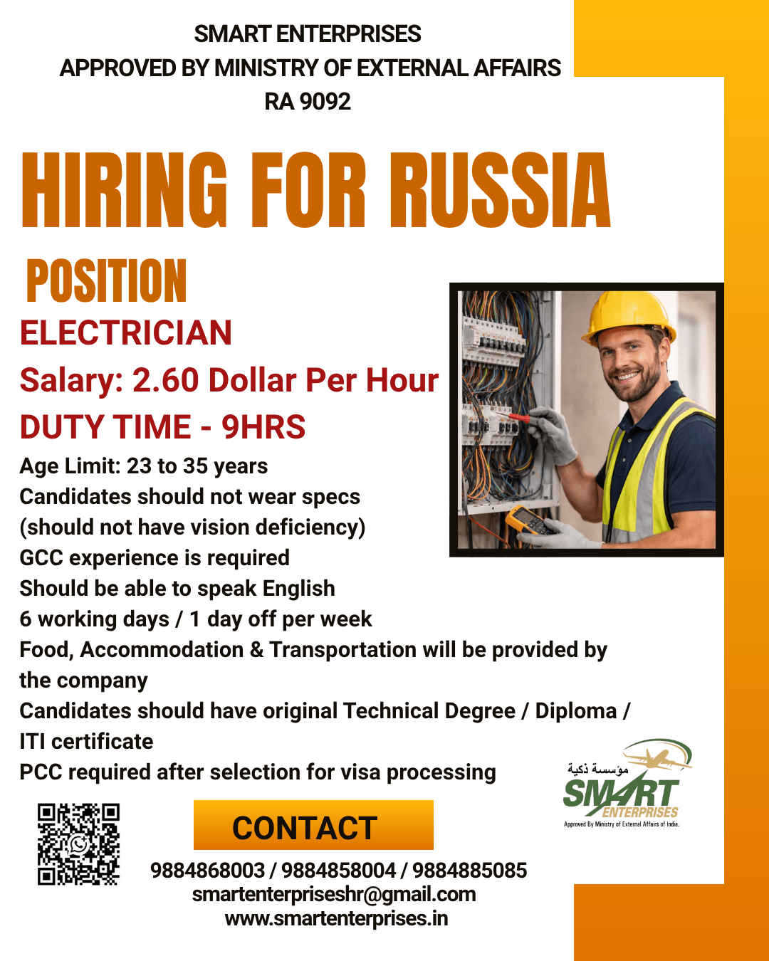 HIRING FOR RUSSIA HIRING FOR RUSSIA