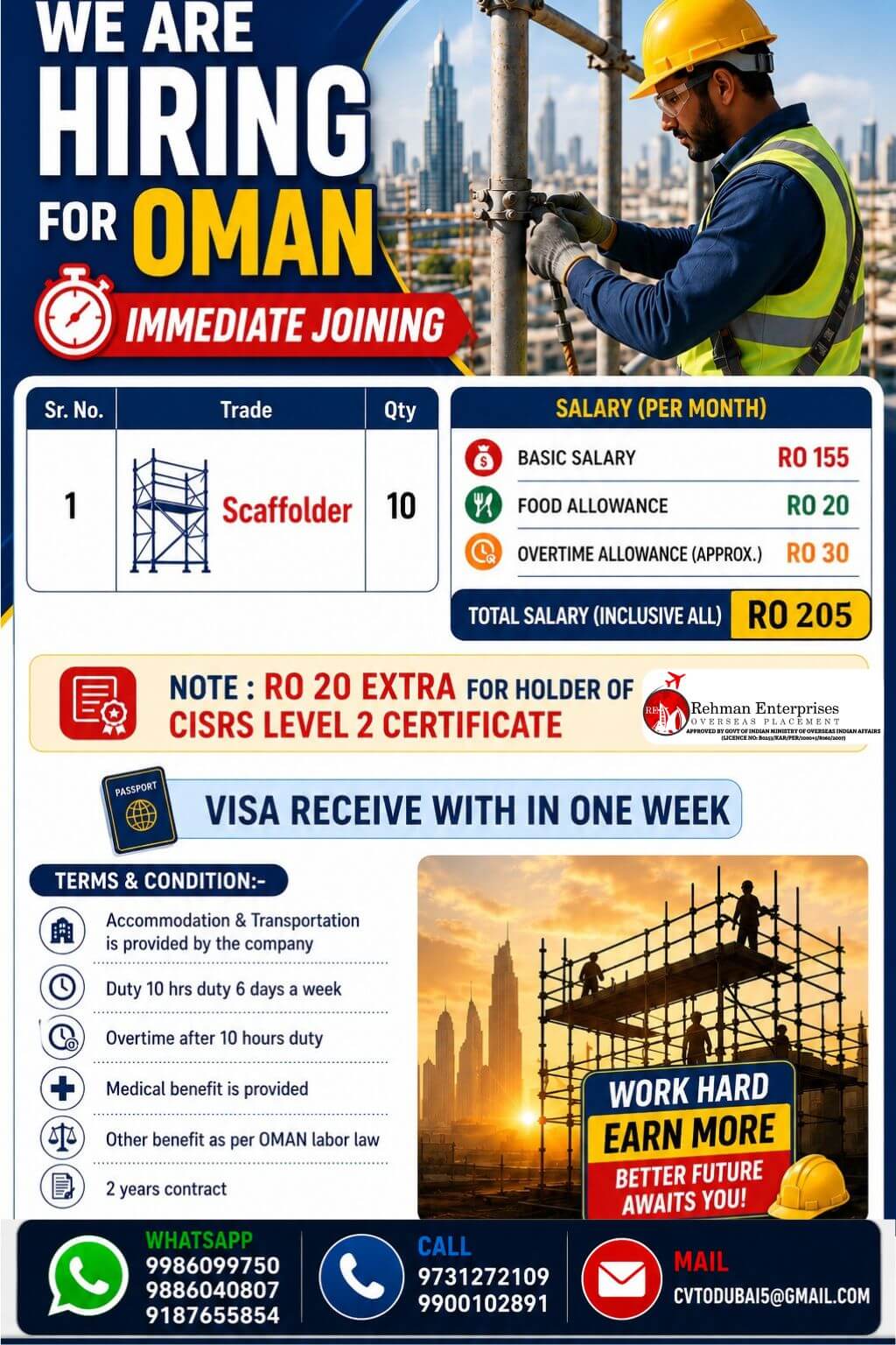 WE'RE HIRNG OMAN