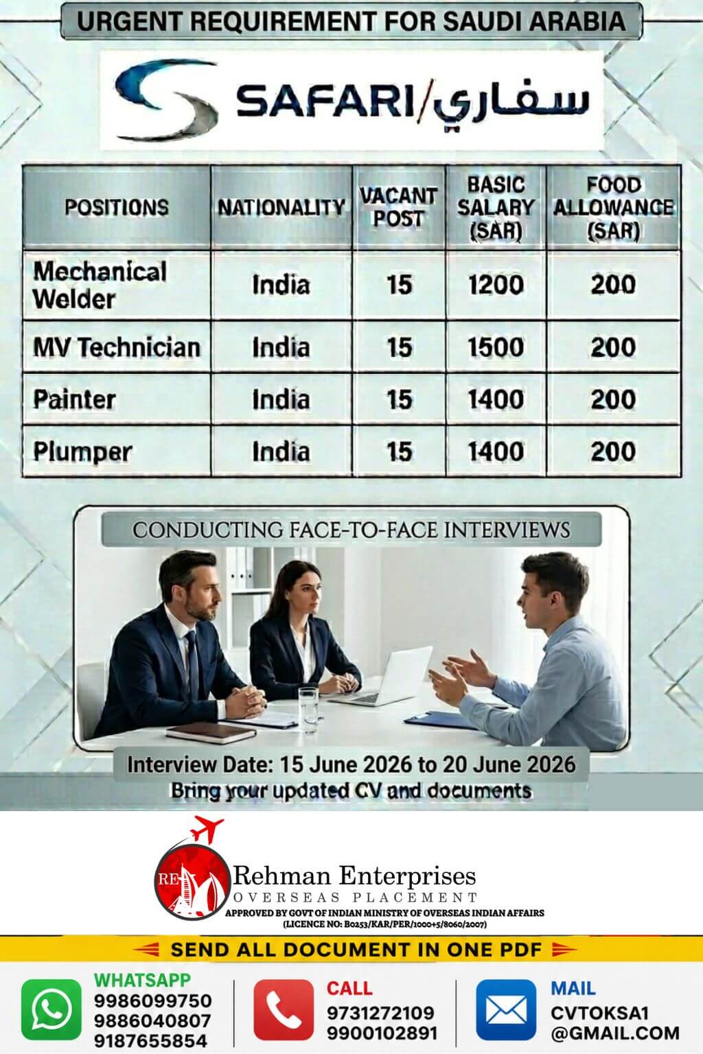 WE'RE HIRING SAUDI ARABIA