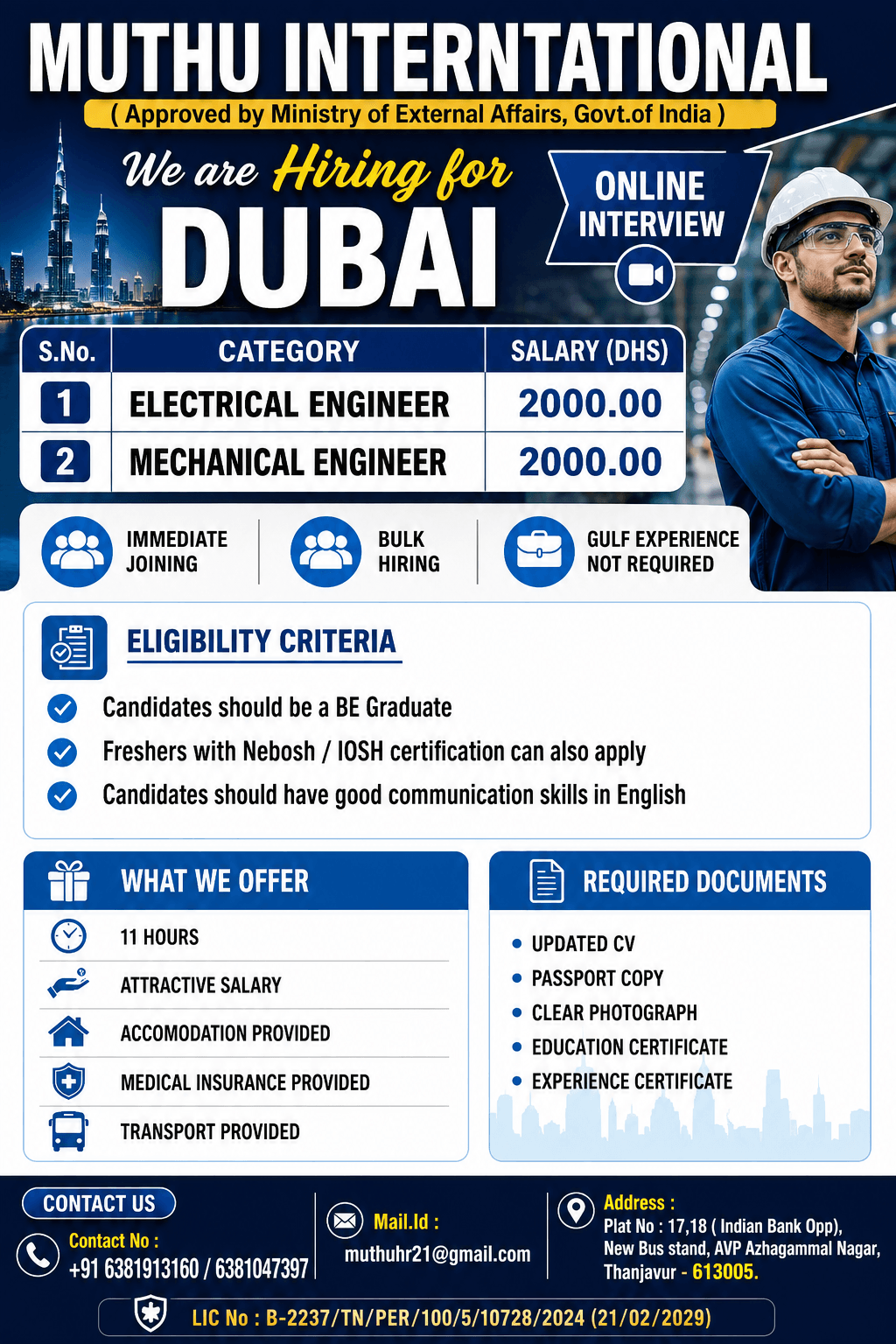 Wanted For DUBAI