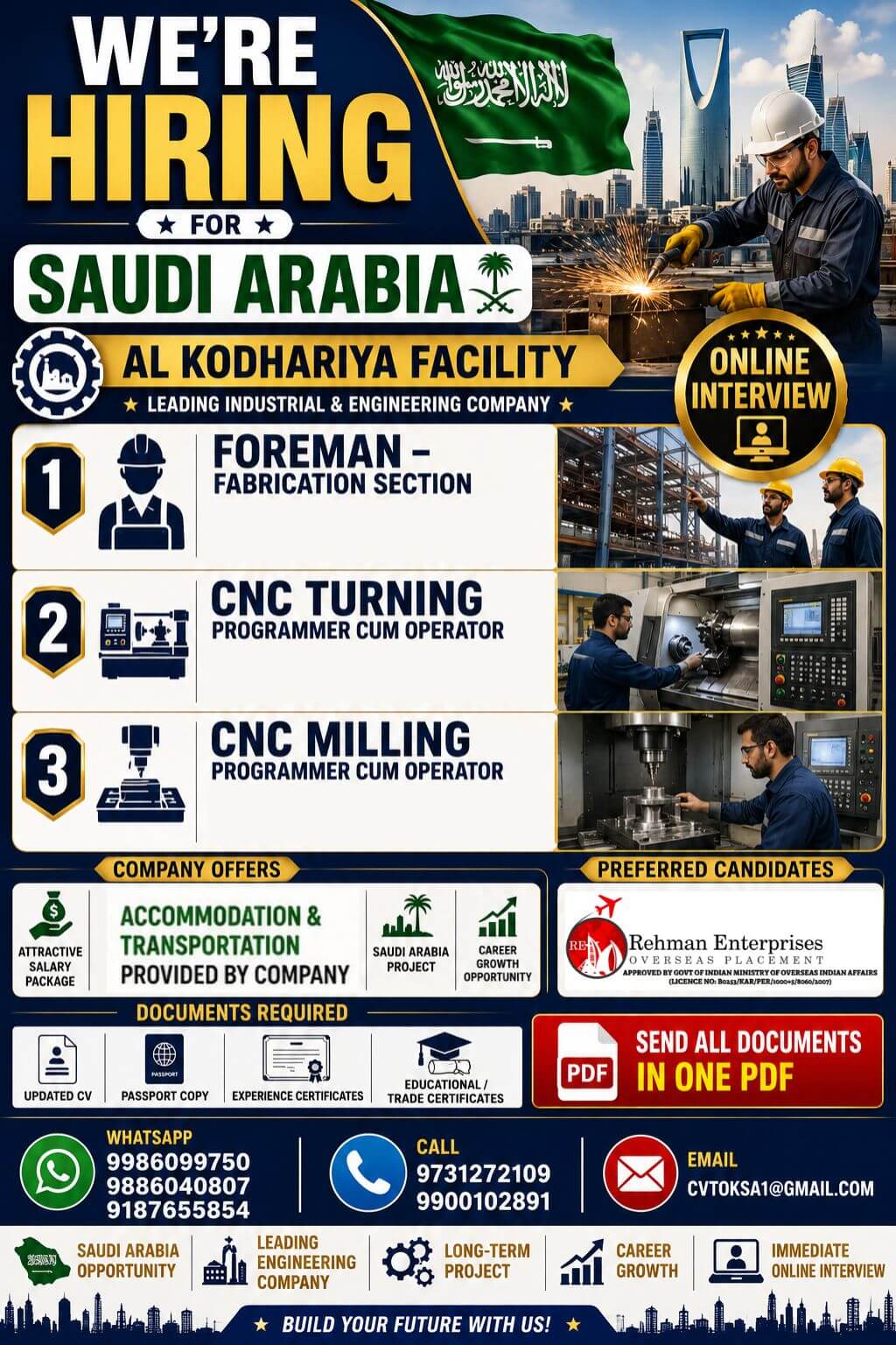 WE'RE HIRING SAUDI ARABIA WE'RE HIRING SAUDI ARABIA