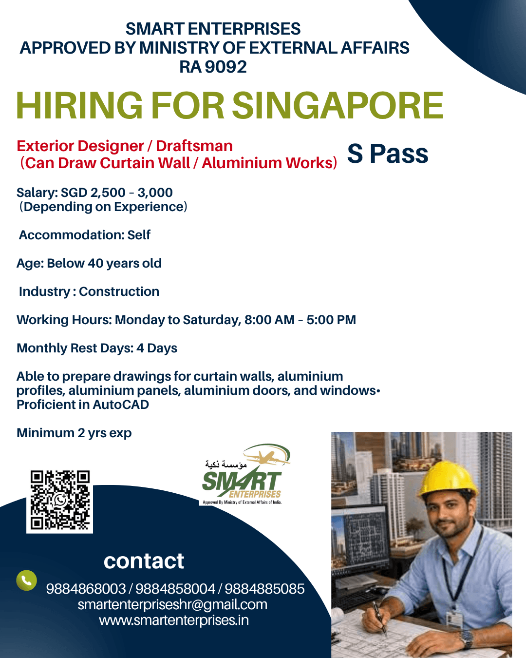 HIRING FOR SINGAPORE