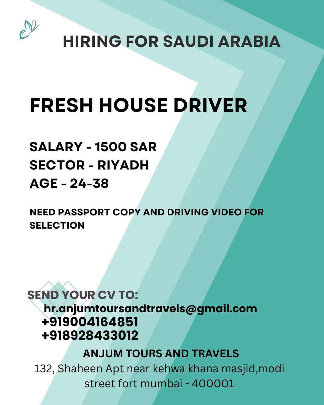 HIRING for Saudi Arabia