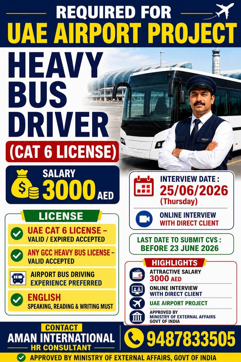 UAE Airport Project – Heavy Bus Driver UAE Airport Project – Heavy Bus Driver
