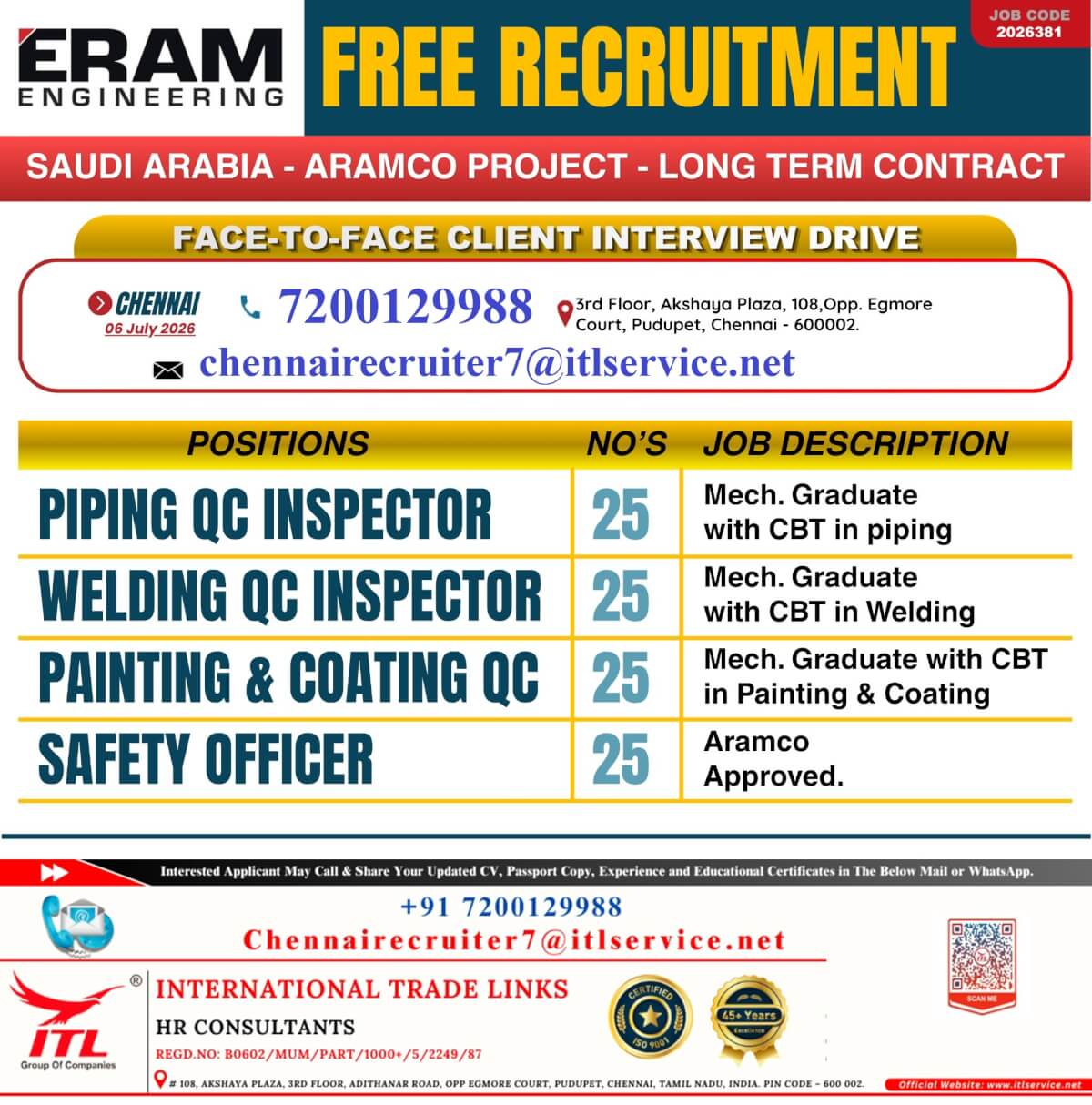 DIRECT INTERVIEW FOR SAUDI