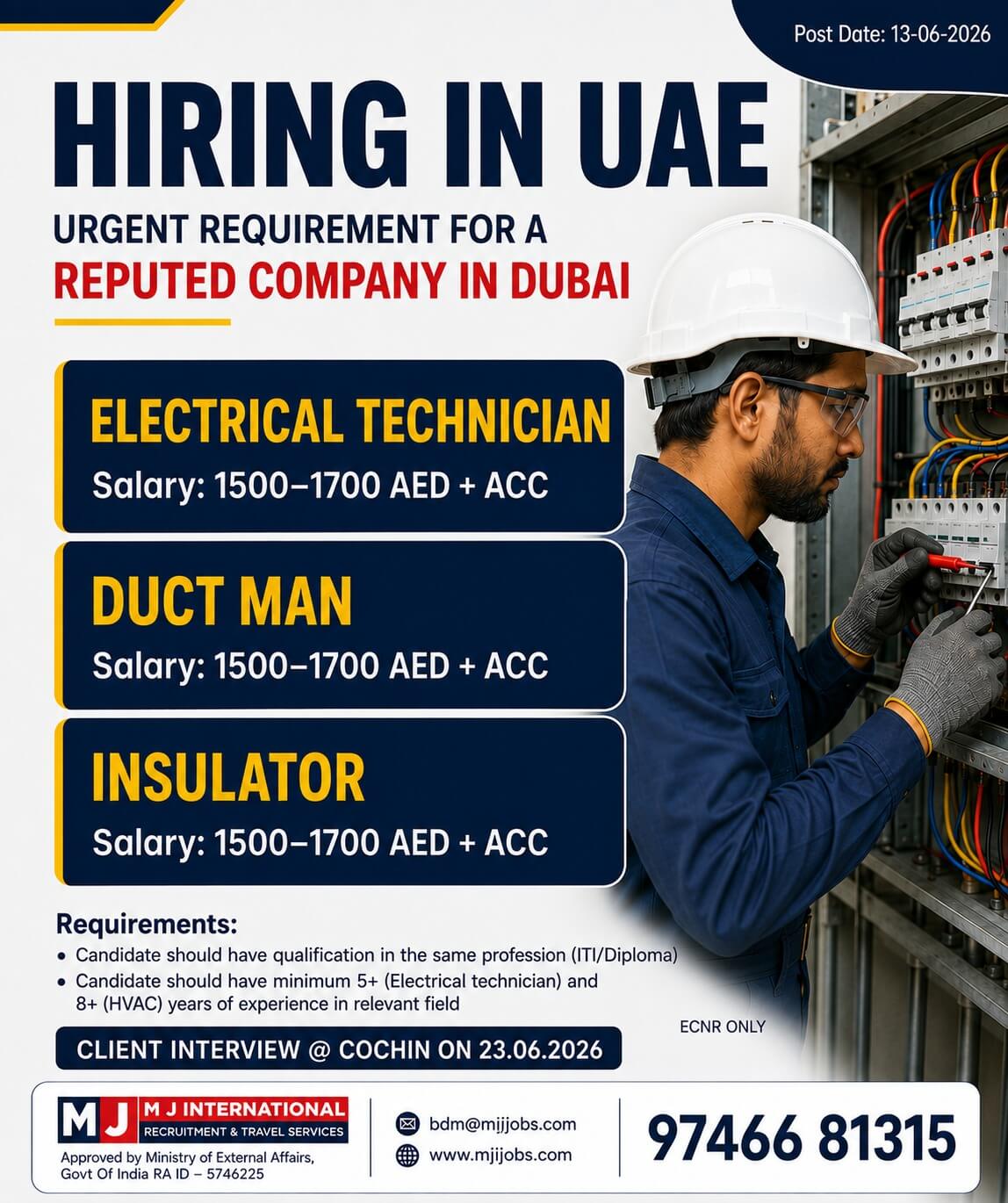 UAE - Direct Client Interview on Cochin
