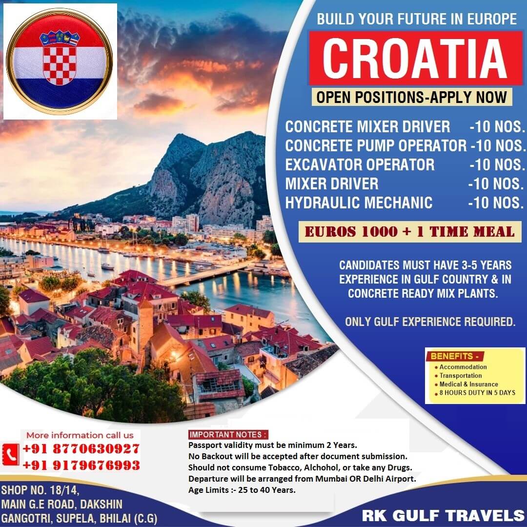 HIRING FOR A LEADING CONCRETE READY MIX PLANT - CROATIA (EUROPE)