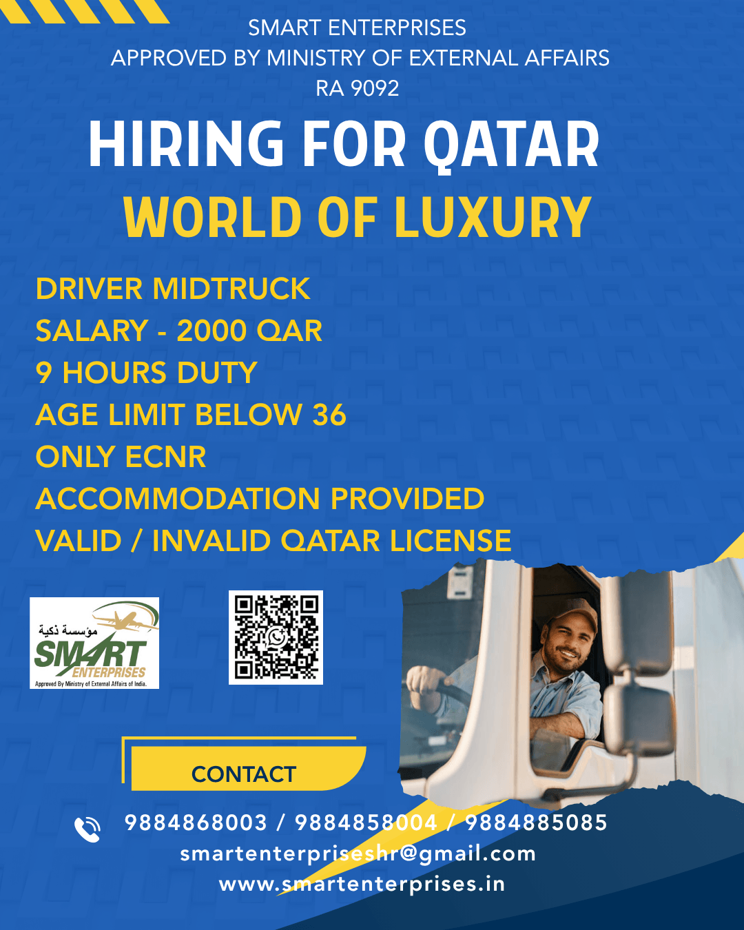 HIRING FOR QATAR