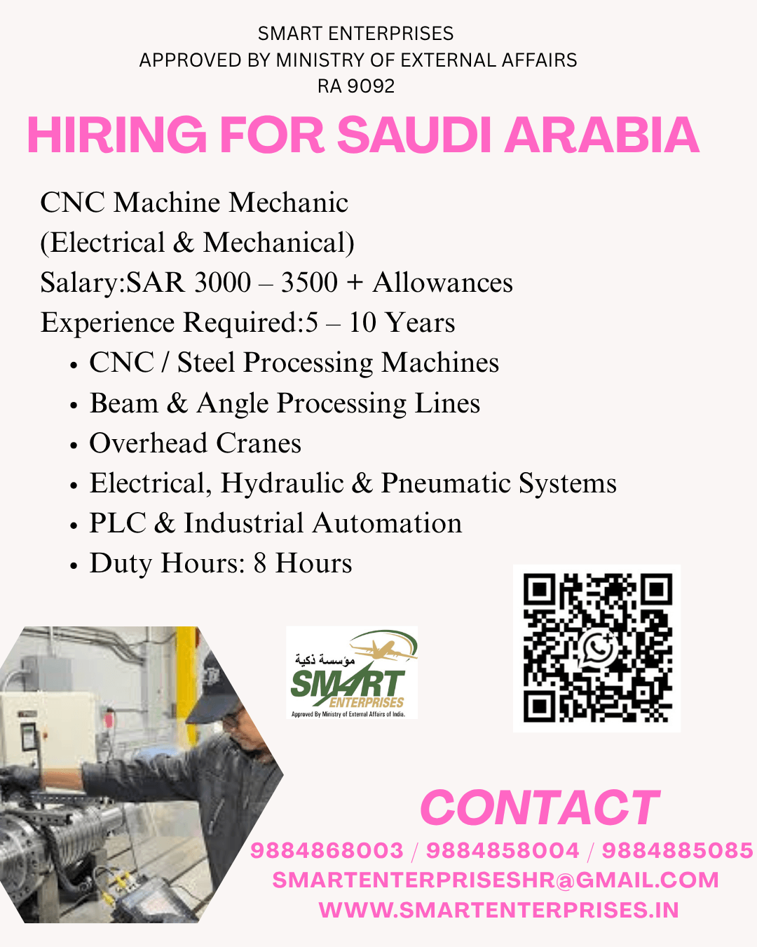 HIRING FOR SAUDI ARABIA