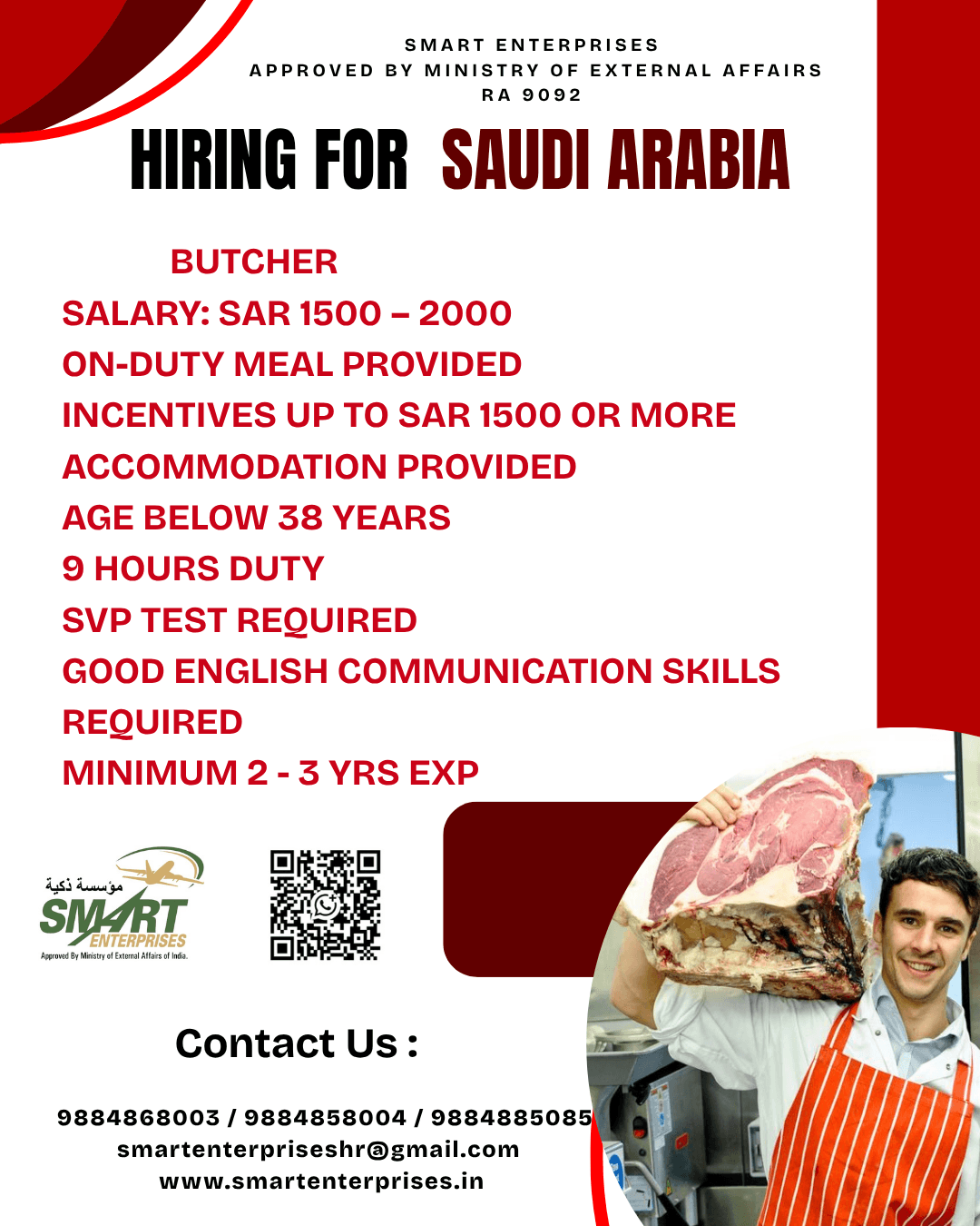 HIRING FOR SAUDI ARABIA