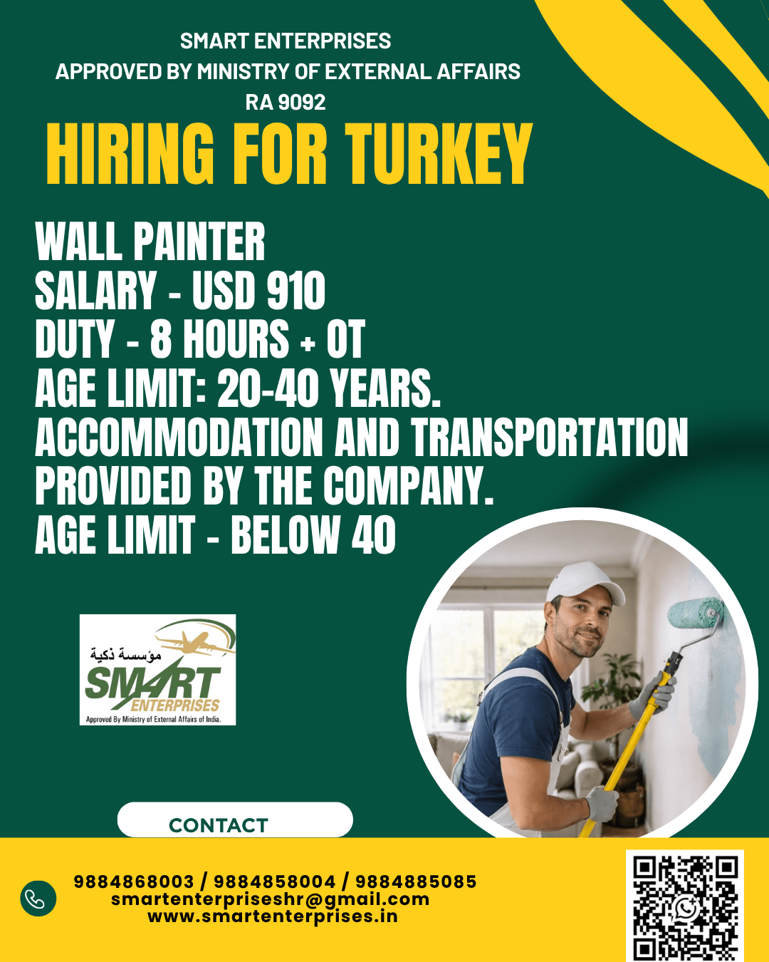 HIRING FOR TURKEY