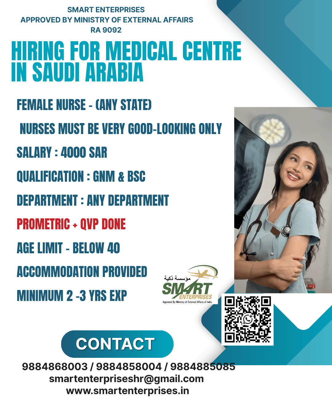 HIRING FOR SAUDI ARABIA