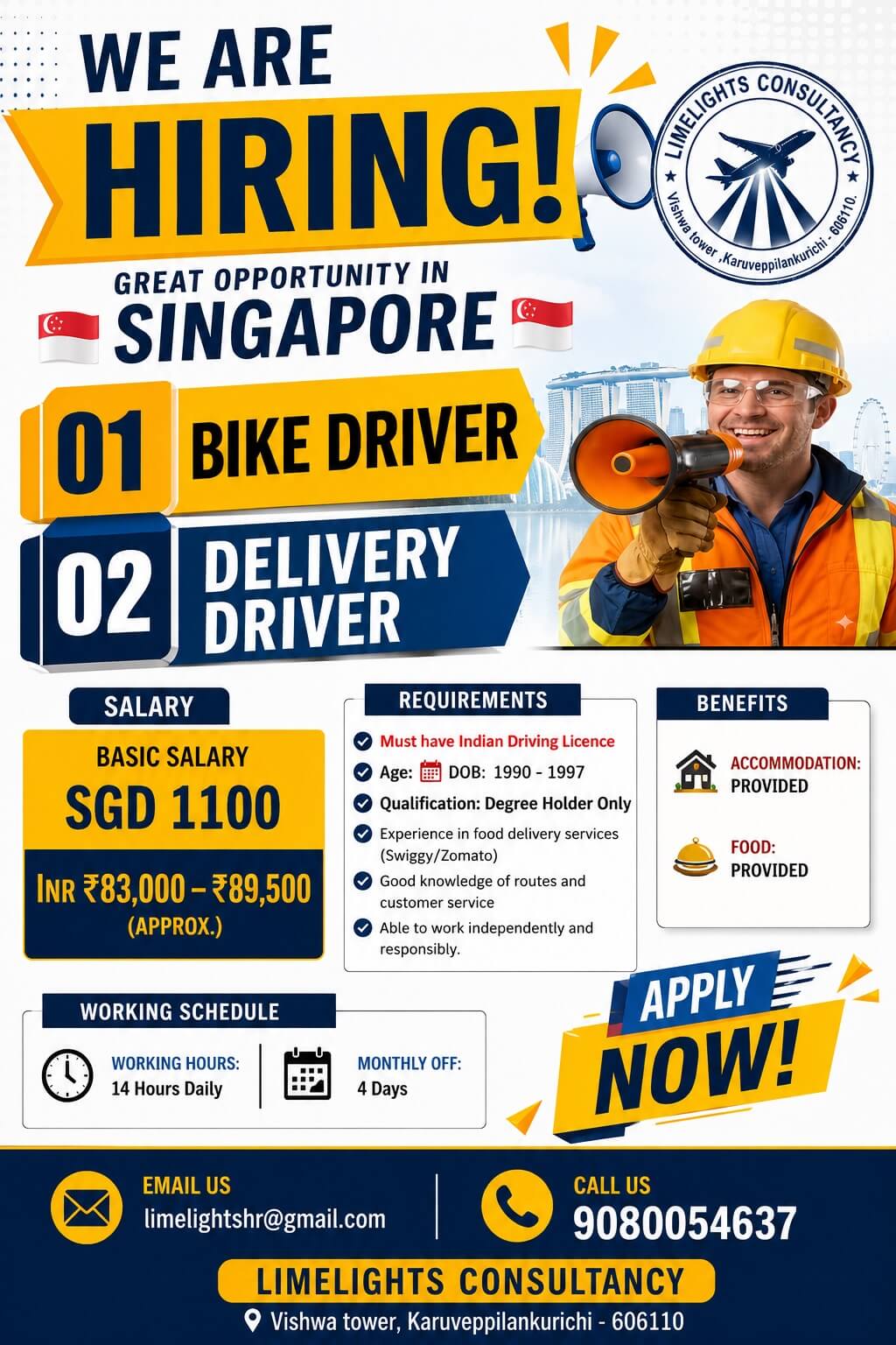 Wanted for Singapore