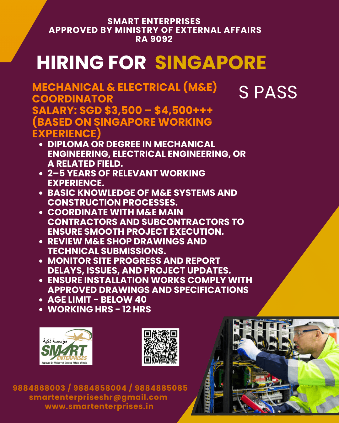 HIRING FOR SINGAPORE