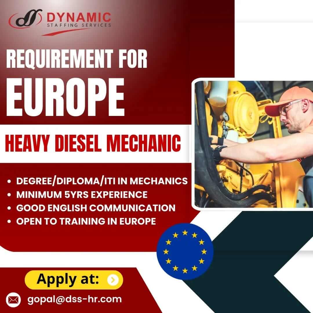 HEAVY DIESEL MECHANIC - Required for EUROPE