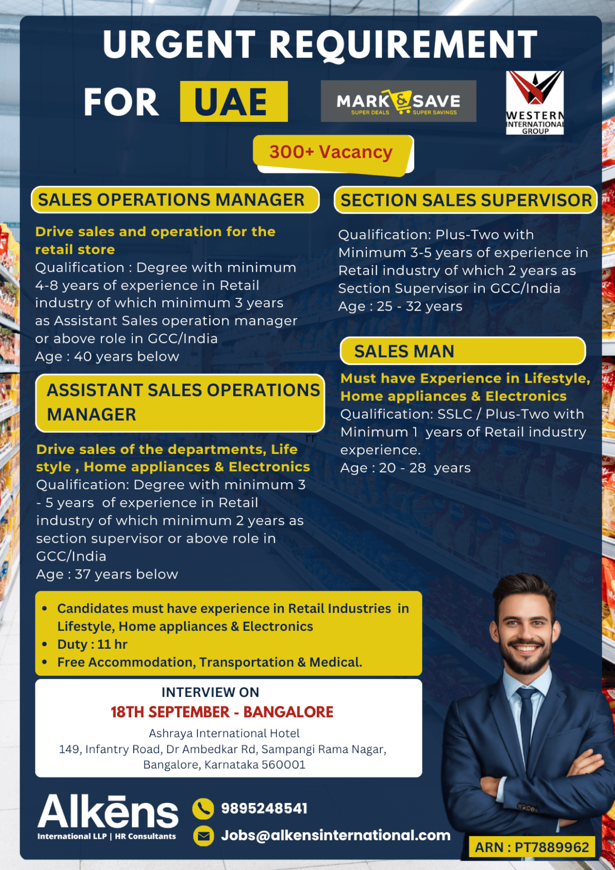 HIRING FOR MARK AND SAVE HYPERMARKET