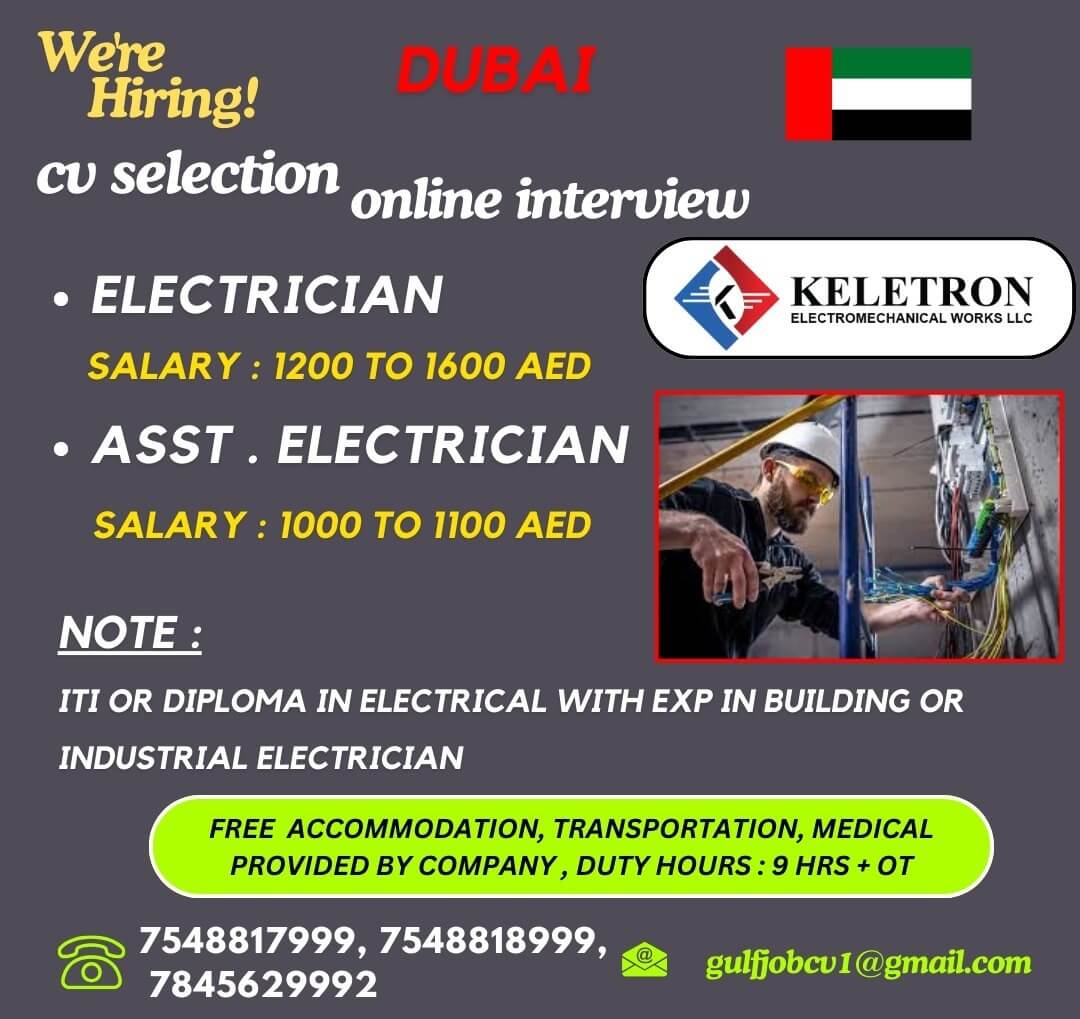 Urgently required for a leading co in uae