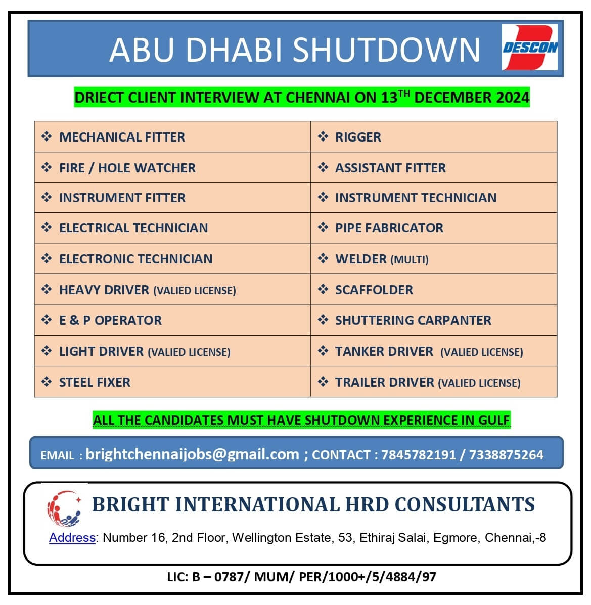 ABU DHABI - SHUTDOWN