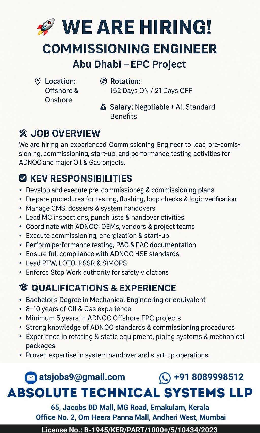 Commissioning Engineer Commissioning Engineer