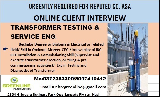 URGENTLY REQUIRED FOR REPUTED CO. KSA URGENTLY REQUIRED FOR REPUTED CO. KSA