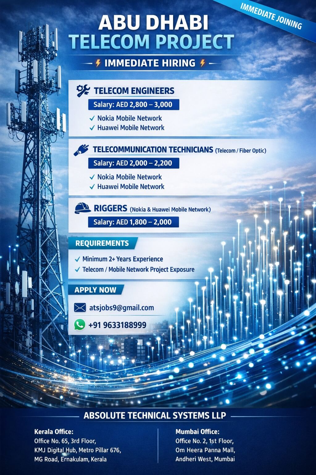 Telecom Technicians for UAE