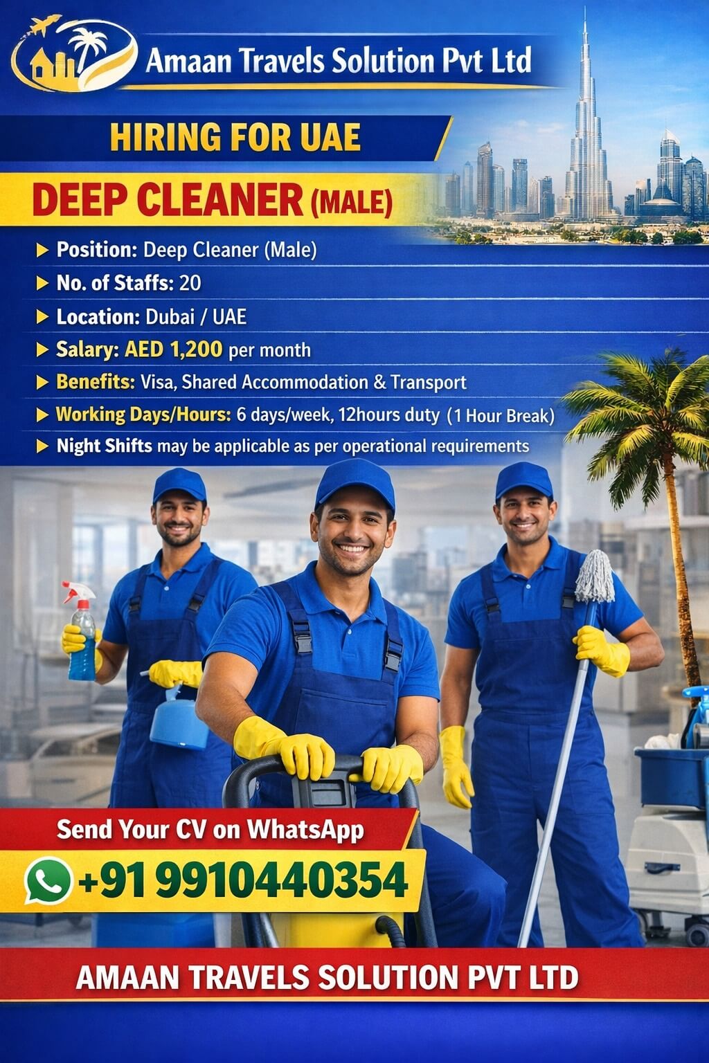 Hiring for a semi govt company in UAE