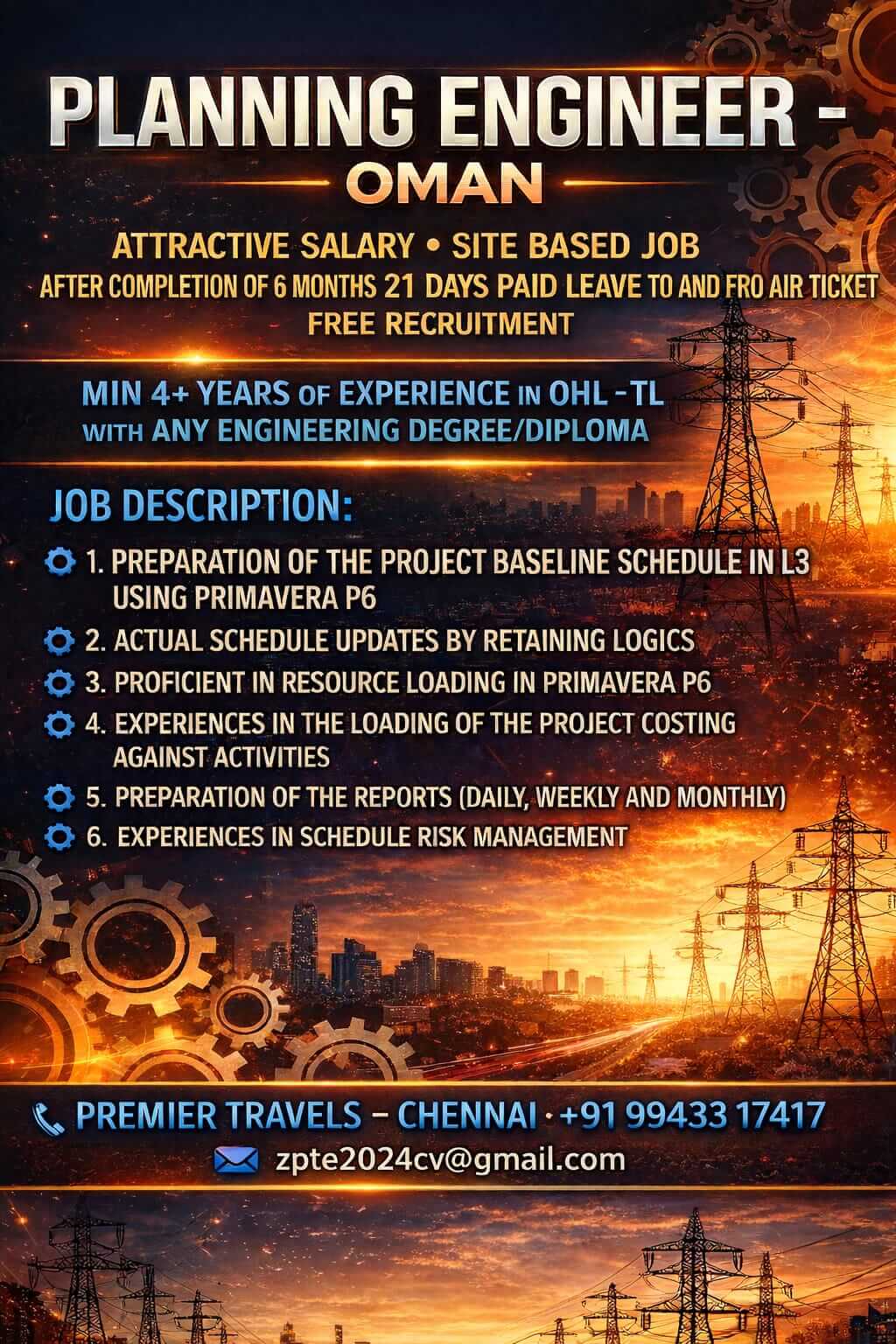 PLANNING ENGINEER - OHL -TL