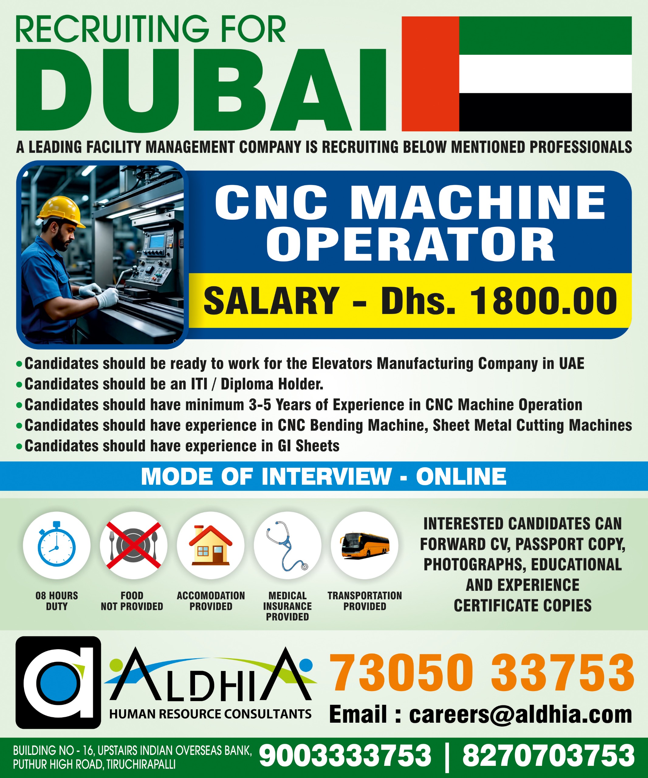 Recruiting for Dubai - Online Interview