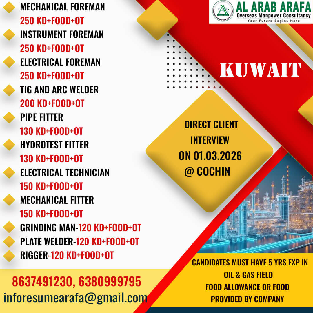 DIRECT CLIENT INTERVIEW ON 01.03.2026 @COCHIN