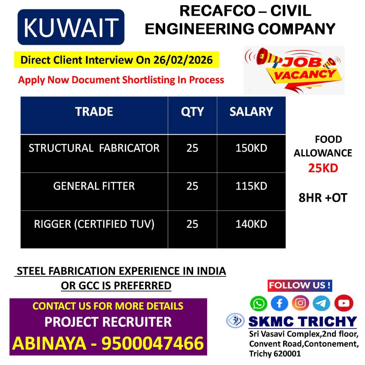 KUWAIT JOB VACANCY