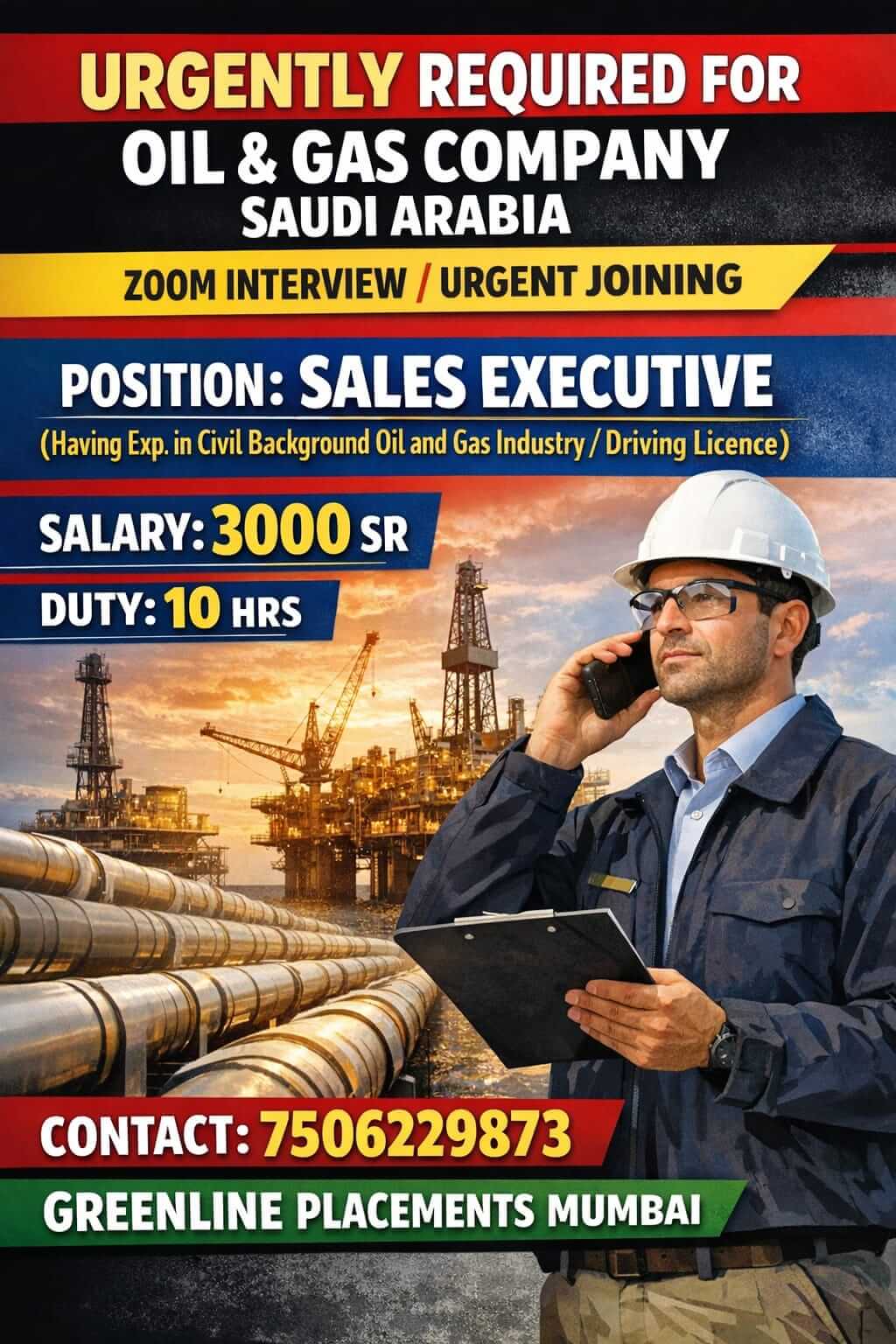 URGENTLY REQUIRED FOR REPUTED CO. KSA