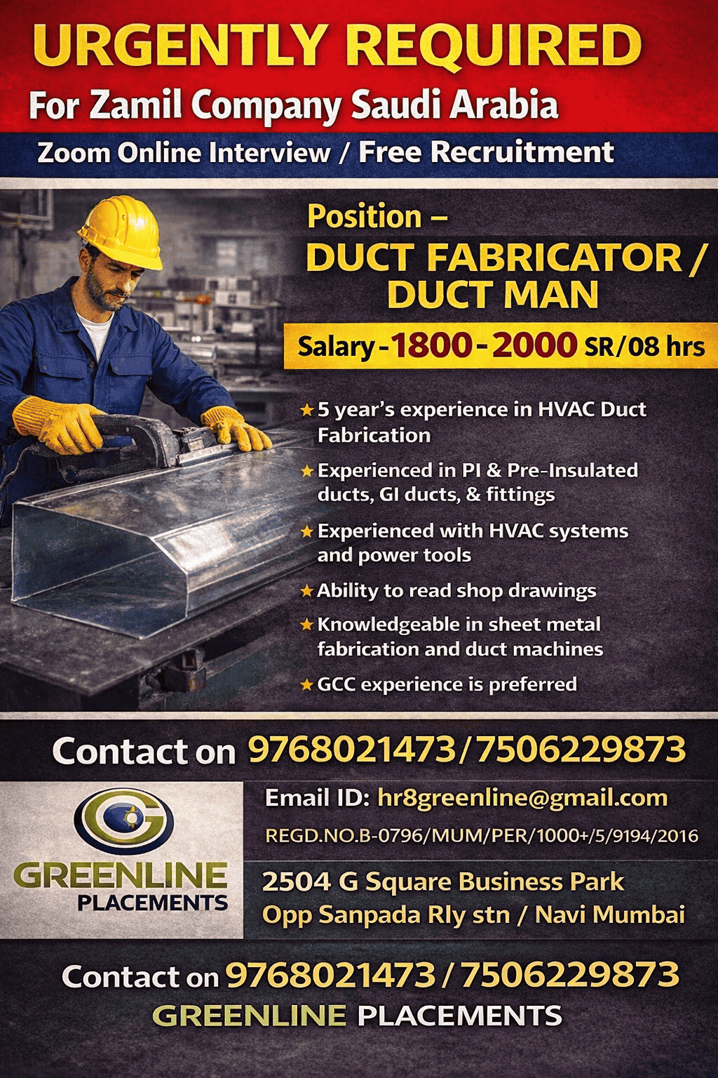 URGENTLY REQUIRED FOR PAPER FACTORY KSA