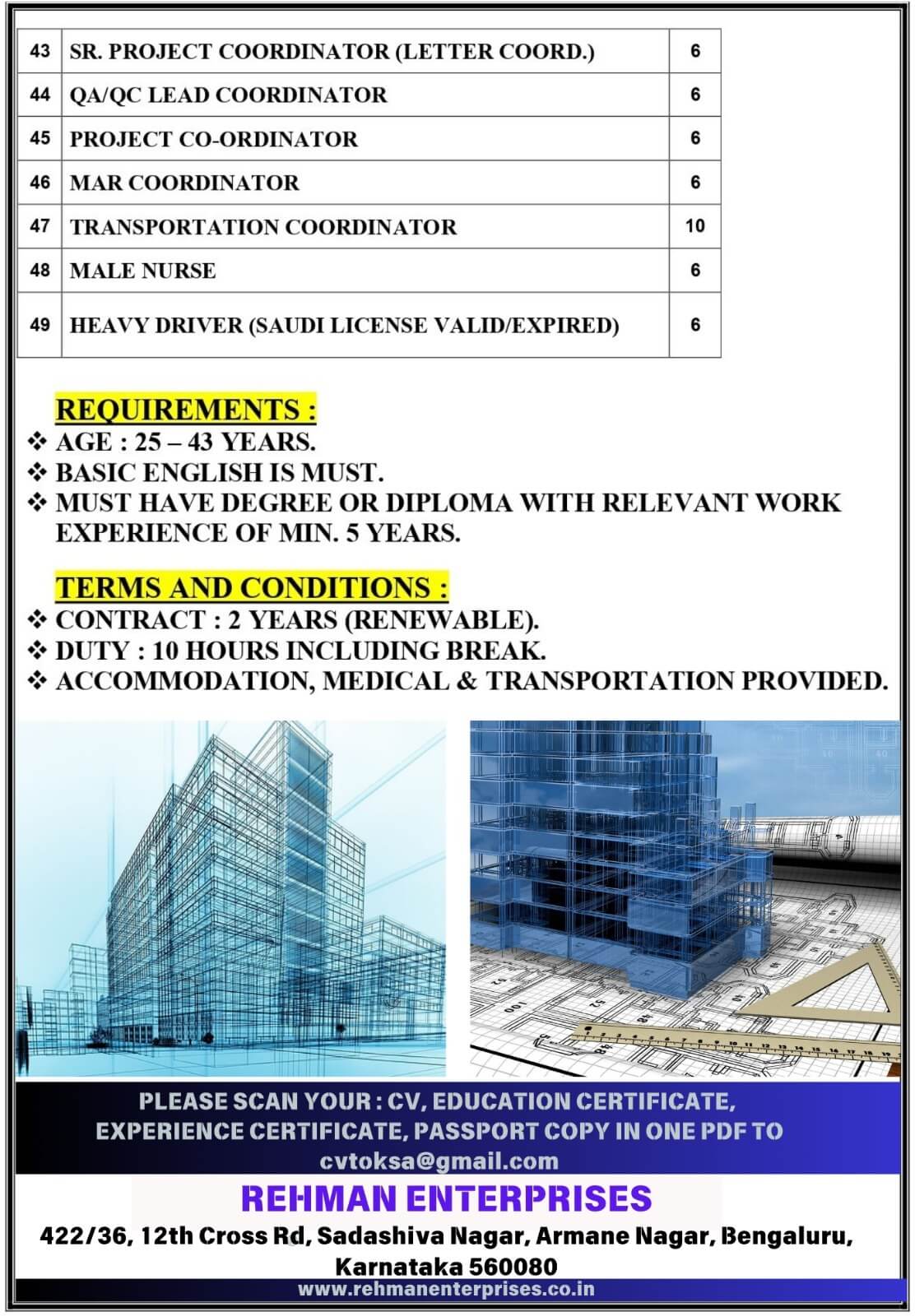 FOR A LEADING CONSTRUCTION COMPANY IN SAUDI ARABIA (MBL & MSB HOLDINGS COMPANY)