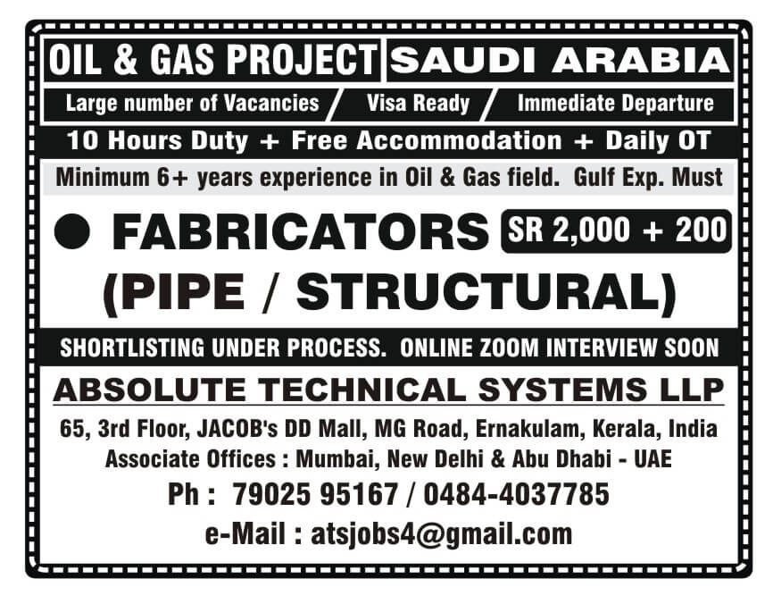 Fabricators for Saudi Arabia