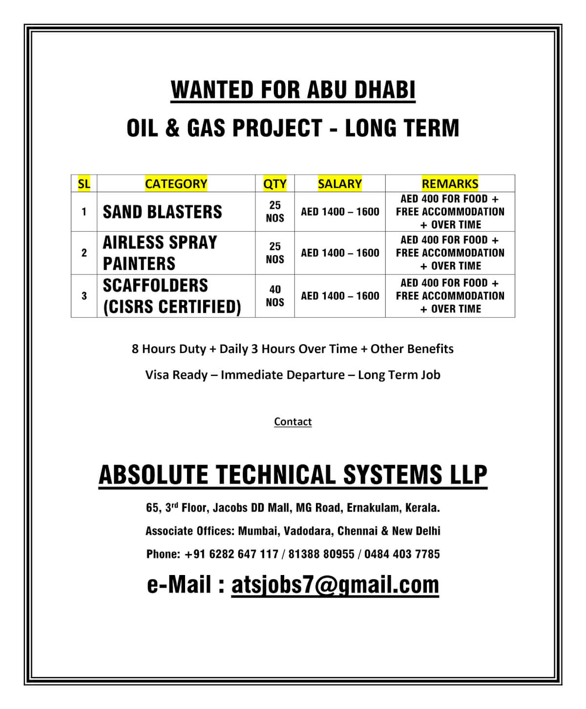 Oil & GAS Project - Abu Dhabi - Long Term