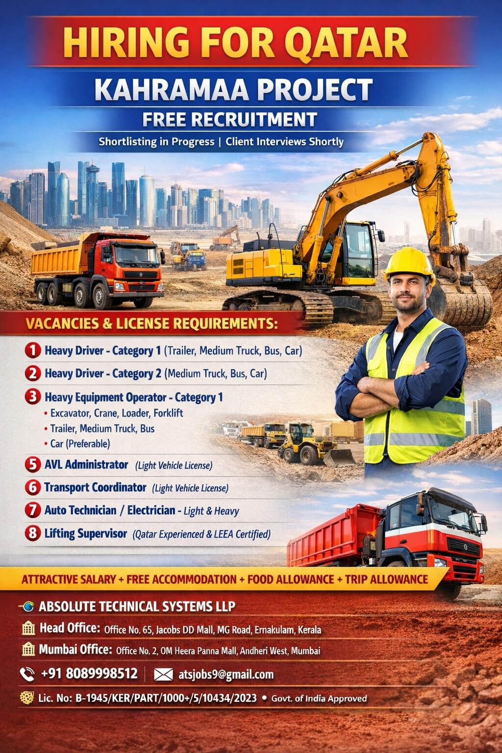 Kahramaa Qatar - Free Recruitment