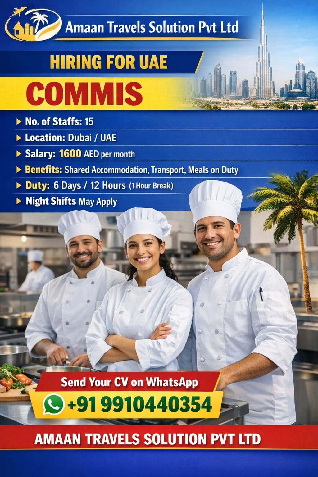 Hiring for a semi govt company in UAE